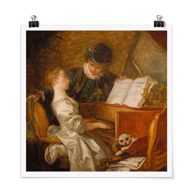 Obrazy nowoczesny Jean Honoré Fragonard - Lekcja gry na fortepianie