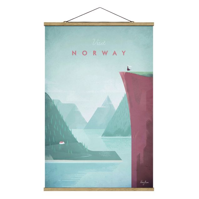 Obrazy na ścianę krajobrazy Plakat podróżniczy - Norwegia
