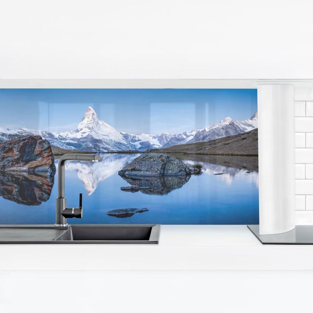 Panel ścienny do kuchni - Jezioro Stelli przed Matterhornem