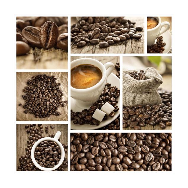 brązowy dywan Kolaż kawowy