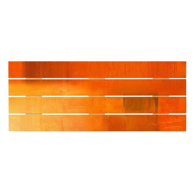 Obrazy drewniane Kompozycja w kolorze pomarańczowym i brązowym 03