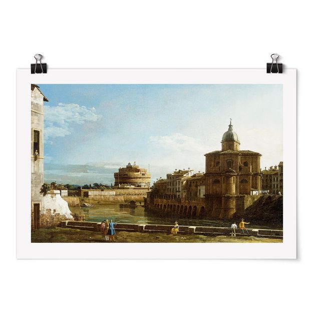 Obrazy do salonu Bernardo Bellotto - Widok Rzymu na wybrzeżu
