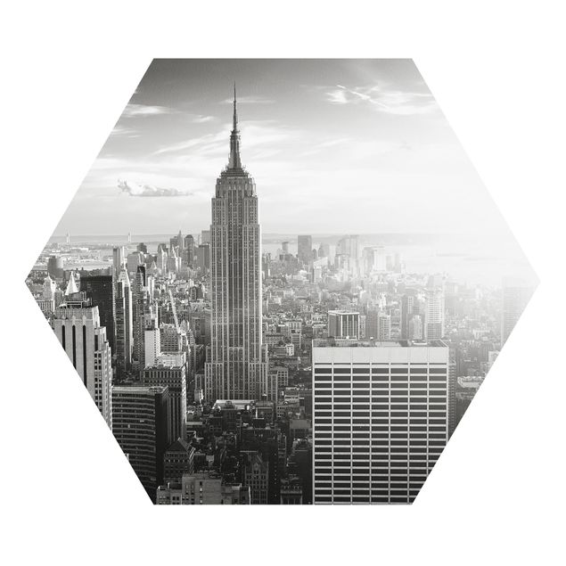 Czarno białe obrazy Manhattan Skyline