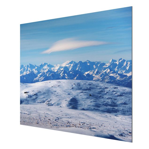 Obrazy nowoczesne Śnieżny świat gór