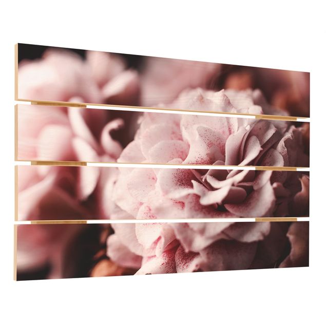 Obraz z drewna - Pastelowa róża Shabby Pink
