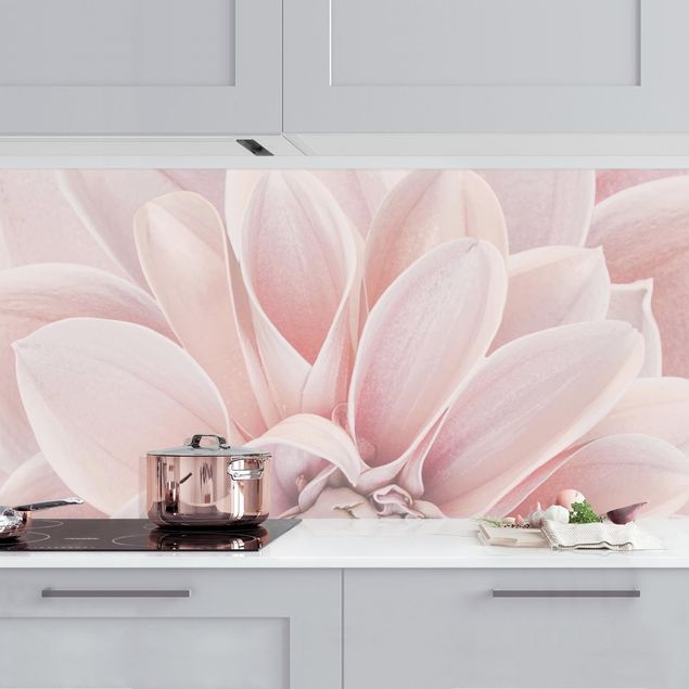 Dekoracja do kuchni Dahlia w kolorze pudrowego różu
