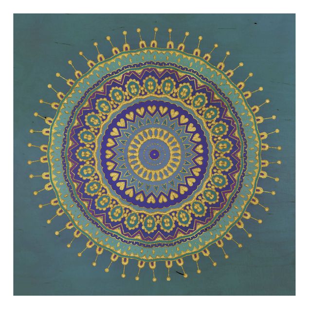 Andrea Haase obrazy  Mandala Niebieski Złoto