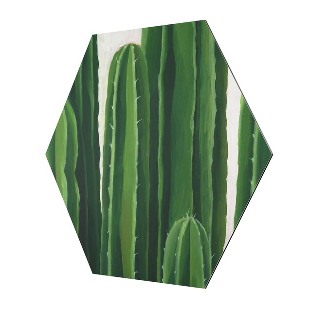 Obraz heksagonalny z Alu-Dibond - Ulubione rośliny - Kaktus