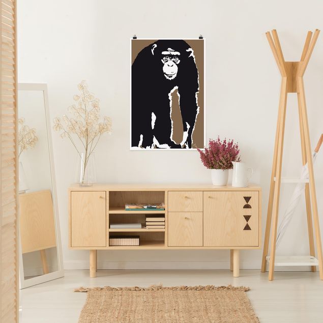Obrazy do salonu nowoczesne Nr TA10 Szympans
