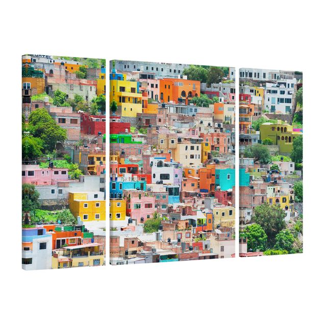 Obraz kolorowy Kolorowy dom z przodu Guanajuato