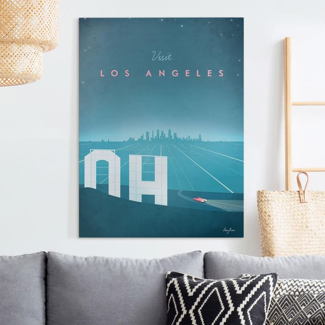 Obraz na płótnie - Plakat podróżniczy - Los Angeles