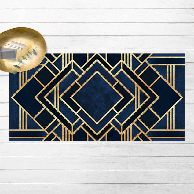 dywan zewnętrzny Złoto Art Deco