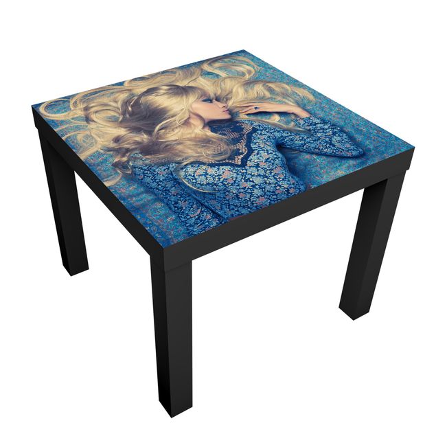 Okleina meblowa IKEA - Lack stolik kawowy - Hippiegirl w kolorze niebieskim