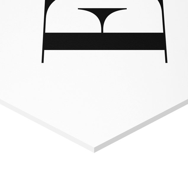 Obraz heksagonalny z Forex - Biała litera Szeryf E