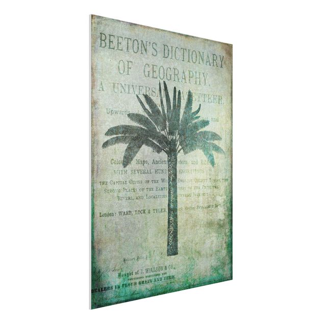 Dekoracja do kuchni Kolaż w stylu vintage - antyczne drzewo palmowe
