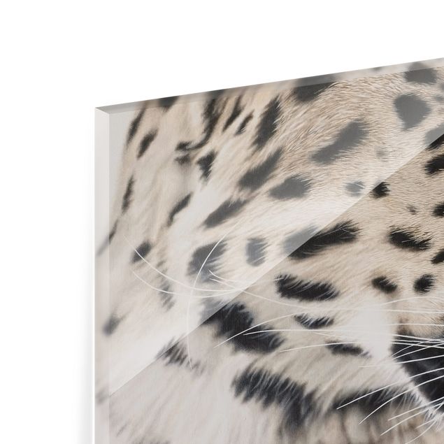 Panel szklany do kuchni - Leopard