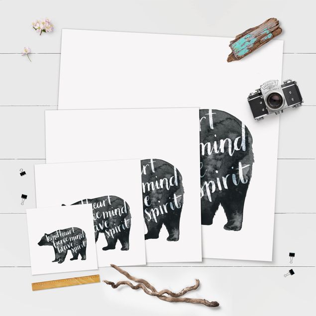 Plakaty powiedzenia Zwierzęta z mądrością - Niedźwiedź