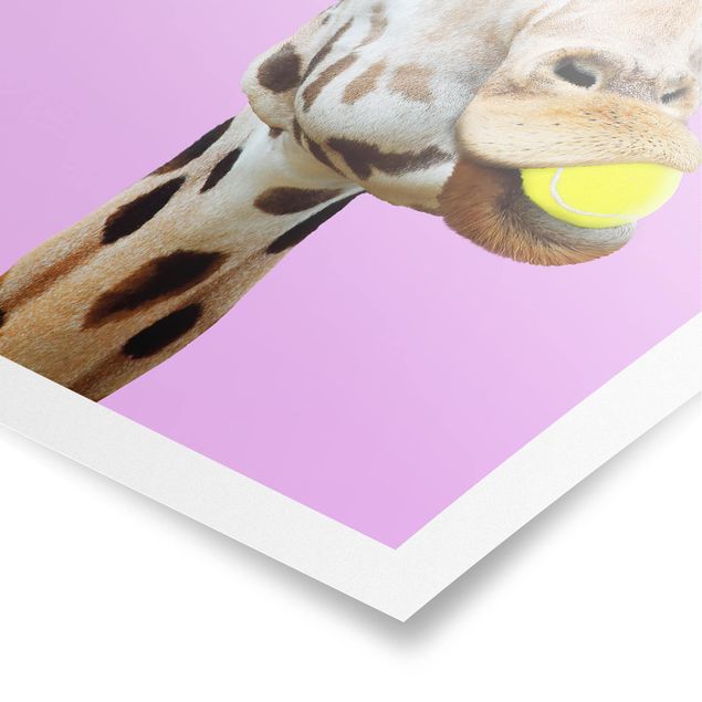 Obrazy nowoczesne Żyrafa gra w tenisa