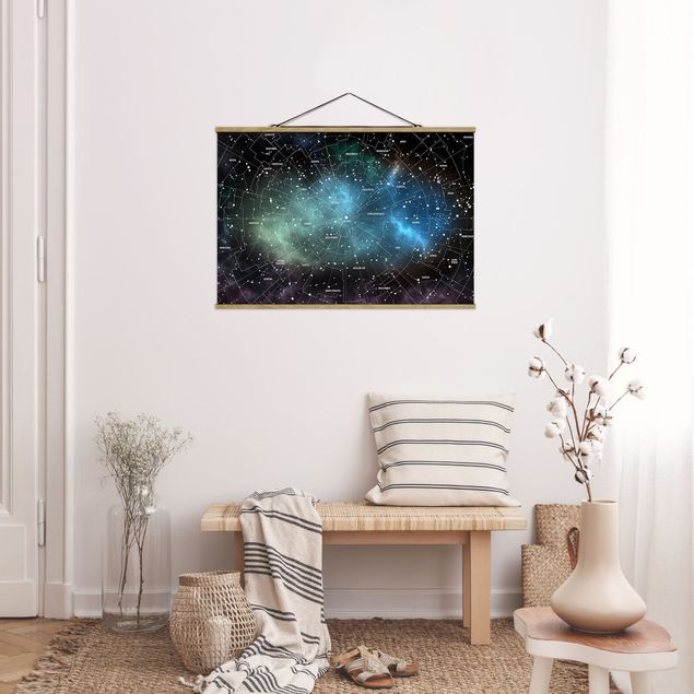 Obrazy nowoczesne Obrazy gwiazd Mapa mgławic galaktyk