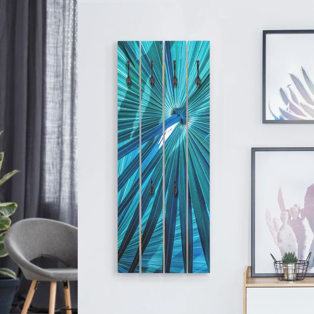 Garderoby Tropical Plants Palm Leaf in Turquoise