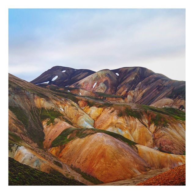 Nowoczesne obrazy do salonu Kolorowe góry na Islandii