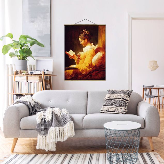Nowoczesne obrazy do salonu Jean Honoré Fragonard - Czytająca dziewczyna