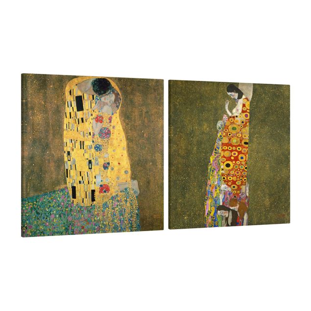 Nowoczesne obrazy Gustav Klimt - Pocałunek i nadzieja