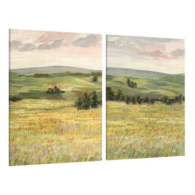 Obrazy krajobraz Meadow in the Morning Set II