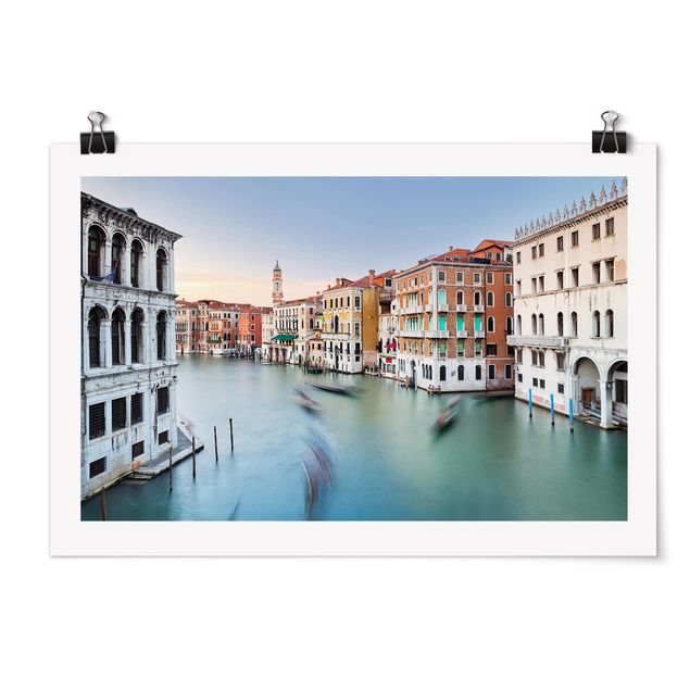 Obrazy Włochy Canale Grande Widok z mostu Rialto Wenecja