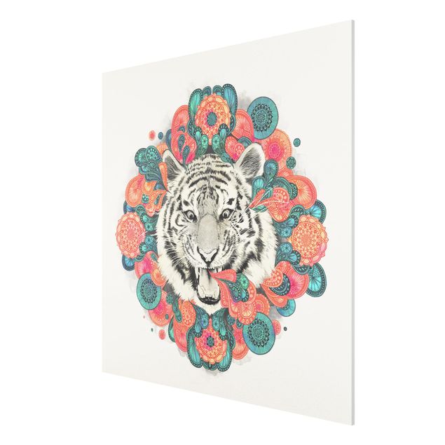 Obrazy nowoczesne Ilustracja tygrysa Rysunek mandala paisley