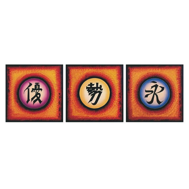 Obraz na płótnie Trio znaków chińskich