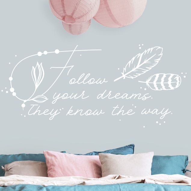 Napisy na ścianę Podążaj za swoimi marzeniami