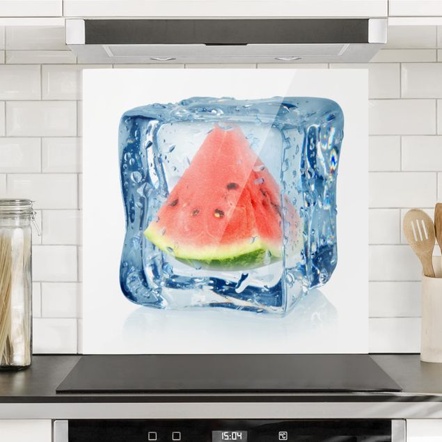Dekoracja do kuchni Melon w kostce lodu