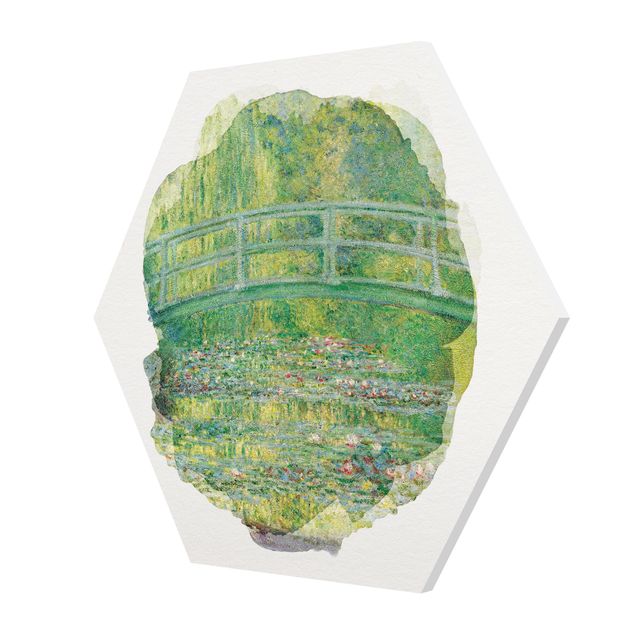 Obrazy kwiatowe Akwarele - Claude Monet - Mostek japoński