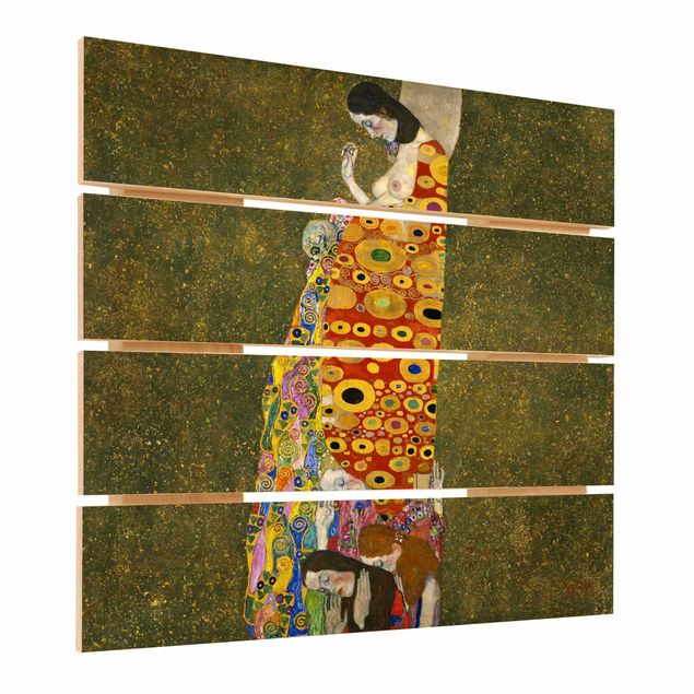 Obrazy na drewnie Gustav Klimt - Nadzieja II