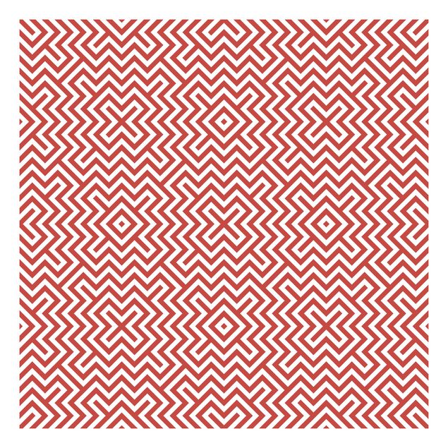 Folia meblowa Czerwony geometryczny wzór w paski