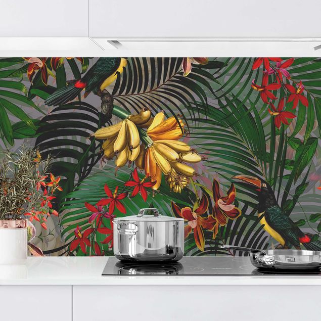 Dekoracja do kuchni Paprocie tropikalne z Tucan Green II