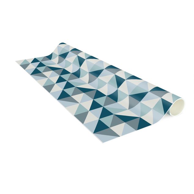 niebieski dywan Wzór niebieskiego trójkąta