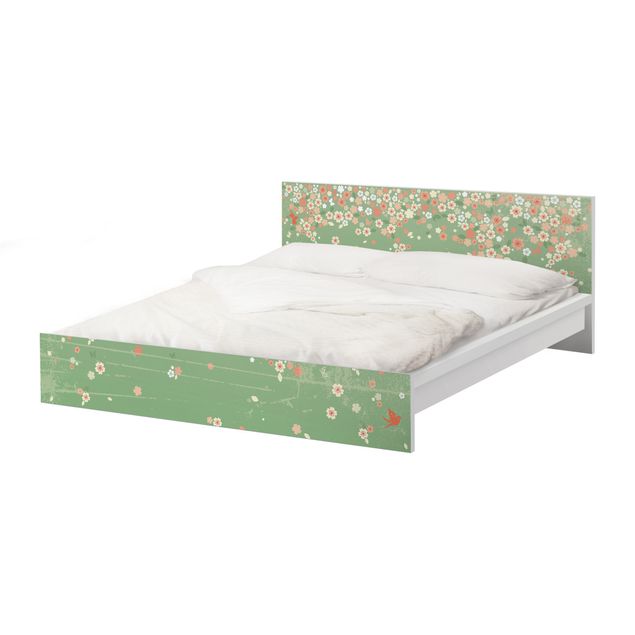 Okleina meblowa IKEA - Malm łóżko 160x200cm - Nr EK236 Tło wiosenne