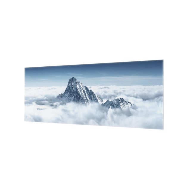 Panel szklany do kuchni - Alpy ponad chmurami
