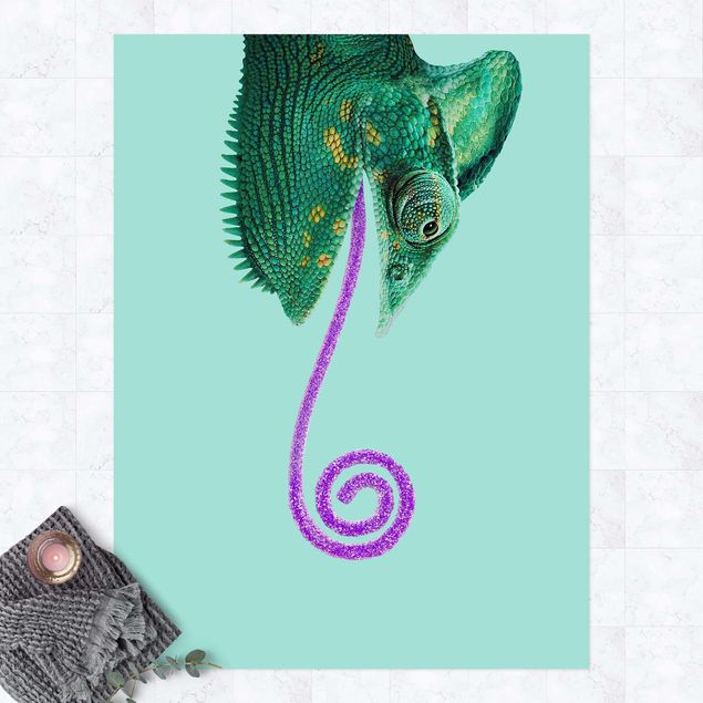 dywan zewnętrzny Kameleon z cukrowym językiem