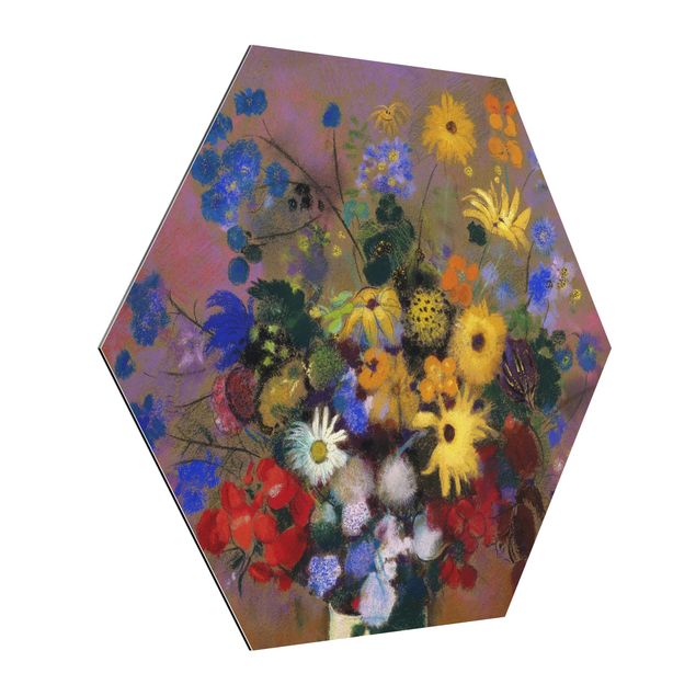 Obrazy kolorowe Odilon Redon - Kwiaty w wazonie