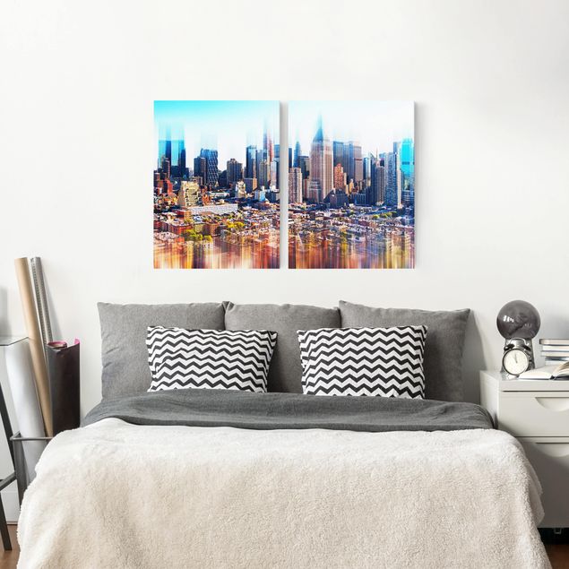 Obrazy nowoczesne Manhattan Skyline Urban Stretch