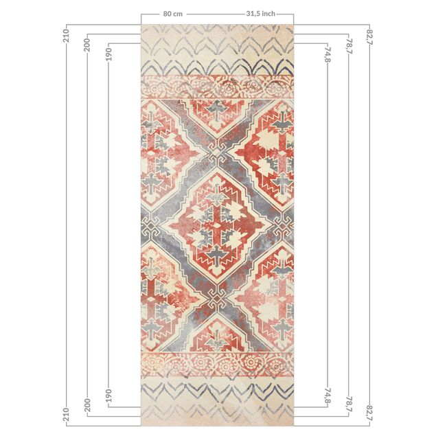 Tylna ścianka prysznicowa - Persian Vintage Pattern In Indigo II