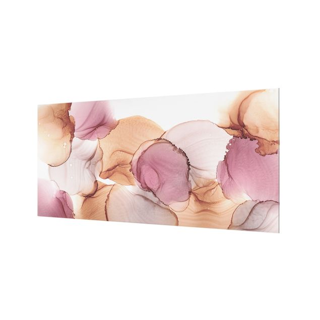 Panel szklany do kuchni - Jesienne wibracje w kolorze fioletowym i miedzianym