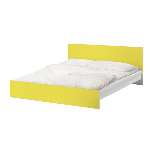 Okleina meblowa IKEA - Malm łóżko 140x200cm - Kolor żółty cytrynowy