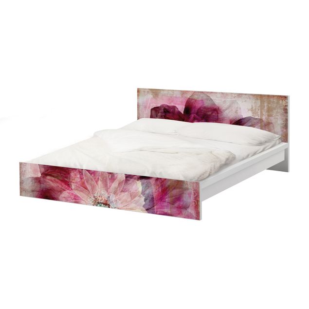 Okleina meblowa IKEA - Malm łóżko 140x200cm - Kwiat biegacza