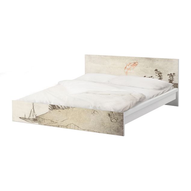 Okleina meblowa IKEA - Malm łóżko 140x200cm - Nr MW8 Japońska cisza