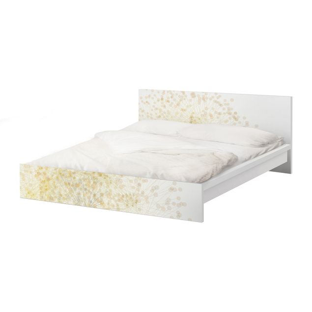Okleina meblowa IKEA - Malm łóżko 140x200cm - Nr RY6 Deszcz kwiatów