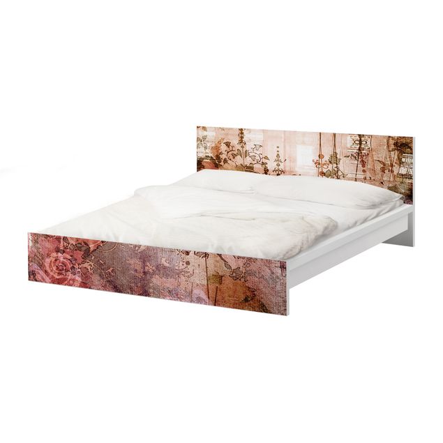 Okleina meblowa IKEA - Malm łóżko 140x200cm - Stary Grunge